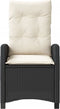 vidaXL - Tuinstoelen - 2 - st - verstelbaar - met - kussens - poly - rattan - zwart