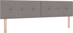 vidaXL - Hoofdbord - Knopgestoffeerd - Taupe - 200 - cm