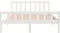 vidaXL - Bedframe - massief - hout - wit - 135x190 - cm
