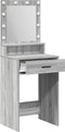 vidaXL - Kaptafel - met - LED - Verlichting - Grijs - Sonoma - 50x41x135 - cm