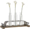 Vaas DKD Home Decor Bruin Zwart Metaal Kristal 45 x 11 x 22 cm (3 Onderdelen)