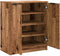 vidaXL - Schoenenkast - 59x35x70 - cm - bewerkt - hout - oud - houtkleurig