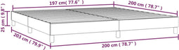 vidaXL - Bedframe - kunstleer - crèmekleurig - 200x200 - cm