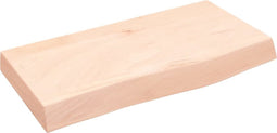 vidaXL - Wastafelblad - 60x30x(2-6) - cm - onbehandeld - massief - hout