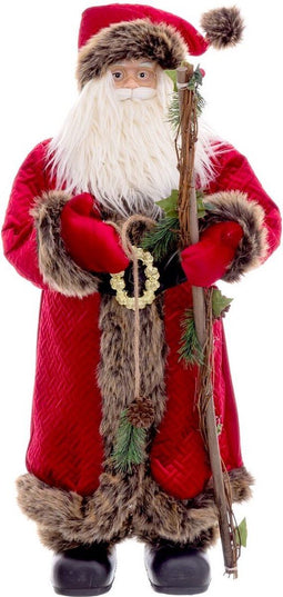 Christmas Kerstversiering Rood Multicolour Polyresin Weefsel 80 Cm