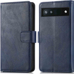 iMoshion Hoesje Geschikt voor Google Pixel 6a Hoesje Met Pasjeshouder - iMoshion Luxe Bookcase - Donkerblauw