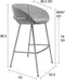 Zuiver Feston Barkruk 76 cm Zwart - Set van 2