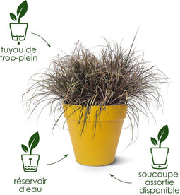 Elho Loft Urban Rond 50 - Bloempot voor Buiten - Ø 48.5 x H 44.5 cm - Warm grijs