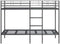 vidaXL - Stapelbed - zonder - matras - 90x200 - cm - staal - zwart