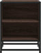 vidaXL - Nachtkastjes - 2 - st - 40x31x50cm - bewerkt - hout - en - metaal - bruin - eiken