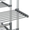 vidaXL - Droogrek - met - wieltjes - 89x64x129 - cm - aluminium