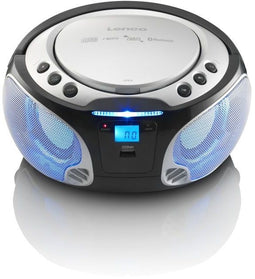 Lenco SCD-550 - Draagbare Radio/CD-speler - Bluetooth FM Radio - Zilver