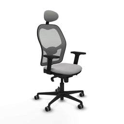 Jorquera Piqueras y Crespo 2D036G1 - Bureaustoel met hoofdsteun - Verstelbare hoogte L68 cm - Lichtgrijs