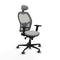 Jorquera Piqueras y Crespo 2D036G1 - Bureaustoel met hoofdsteun - Verstelbare hoogte L68 cm - Lichtgrijs