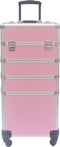 VDD Visagie - Make-up koffer trolley - 4 in 1 - Roze (8719128195322)