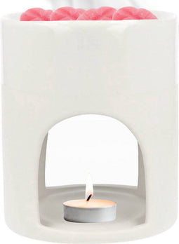 Scentchips® Duo Matt Waxbrander - Geurbrander - Oliebrander - Wax Melts Brander - Aromabrander - Ook Geschikt Voor Essentiële Oliën - Geurolie - Waxmelts - Wit