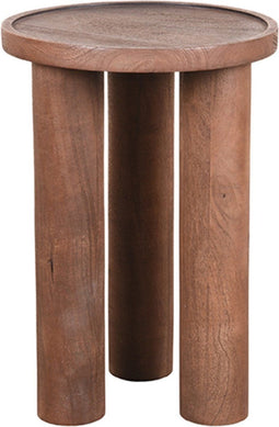 LABEL51 Bijzettafel Elly Espresso Mangohout Ø35cm