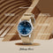 Johnny Loco Luna I - Horloge Heren - Roestvrij Stalen Kast - Saffierkristal - 41,3mm - Waterdicht tot op 100M - Cobalt
