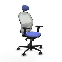 Piqueras y Crespo 2D036N1 - Bureaustoel - Verstelbare hoofdsteun - Licht Blauw