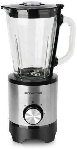 Emerio BL-130988 - Blender - 1,5L glazen kan 500W - RVS zwart