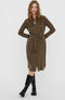 VERO MODA VMSALLY - Dames Jurk - Doorgeknoopte jurk met ceintuur en borstzakken - Maat S
