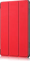 Lunso - Geschikt voor Lenovo Tab M10 Gen 1 - Tri-Fold Bookcase hoes - Rood