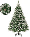 Kunstkerstboom met sneeuweffect en dennenappels - 120 cm