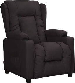 vidaXL Fauteuil verstelbaar kunstleer zwart