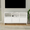 vidaXL - Tv-meubel - 102x37,5x52,5 - cm - bewerkt - hout - wit
