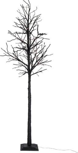 J-Line boom kaal + 150warm wit leds + adapter draad 3m glitter - zwart - extra large