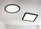 Trio - LED Plafondlamp - 22W - Dimbaar - Warm Wit 3000K - Spatwaterdicht IP44 - Vierkant - Zwart