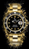 Glasschilderij Rolex - wanddecoratie goud - Glasschilderijen 120x80cm