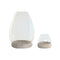 Kaarshouder Home ESPRIT Wit Natuurlijk Kristal Mangohout 30 x 30 x 40 cm (2 Stuks)