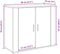 vidaXL - Dressoir - Zwart - Eiken - 80x33x70 - cm - Engineered - Wood