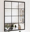vidaXL - Wandspiegel - 80x60 - cm - metaal - zwart