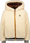 Like Flo F107-5205 - Meisjes Jas - Reversible met capuchon - Animal print/off-white