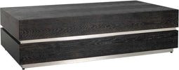 Richmond Interiors Salontafel Blackbone silver 150x80 (Block) (Black rustic)