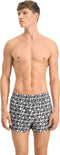PUMA SWIM MEN WAVE AOP SHORT SHORTS - Golvende print - Wit/Zwart