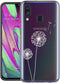 iMoshion Hoesje Geschikt voor Samsung Galaxy A40 Hoesje Siliconen - iMoshion Design hoesje - Wit / Transparant / Dandelion