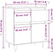 vidaXL - Dressoir - 60x35x70 - cm - bewerkt - hout - bruin - eikenkleur