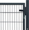 vidaXL - Poort - dubbelstaafmat - (enkel) - 106x130 - cm - antracietgrijs