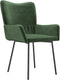 vidaXL - Eetkamerstoelen - 2 - st - fluweel - donkergroen