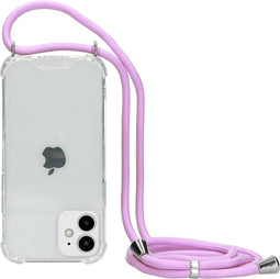 Mobiparts Lanyard Case - Apple iPhone 12 Mini - Verstelbaar koord - Paars