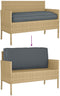 vidaXL - Ligbed - Kussen - voor - Zitting/Rugleuning - Anthraciet - 120x50x12 - cm - Oxford - Stof