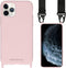 iMoshion Hoesje Geschikt voor iPhone 11 Pro Hoesje Met Koord - iMoshion Color Backcover met koord - Nylon Strap - Roze