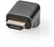 Nedis CVTB34901GY - HDMI-adapter met ethernet - 90° gehoekte aansluiting - Grijs