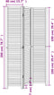 vidaXL - Kamerscherm - met - 3 - panelen - massief - paulowniahout - zwart