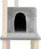 vidaXL - Kattenmeubel - met - sisal - krabpalen - 144,5 - cm - donkergrijs