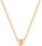 Orelia letter ketting U - Ketting met initiaal - Verstelbaar 40,5 cm - Goudkleurig