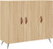vidaXL - Dressoir - 90x34x80 - cm - bewerkt - hout - sonoma - eikenkleurig